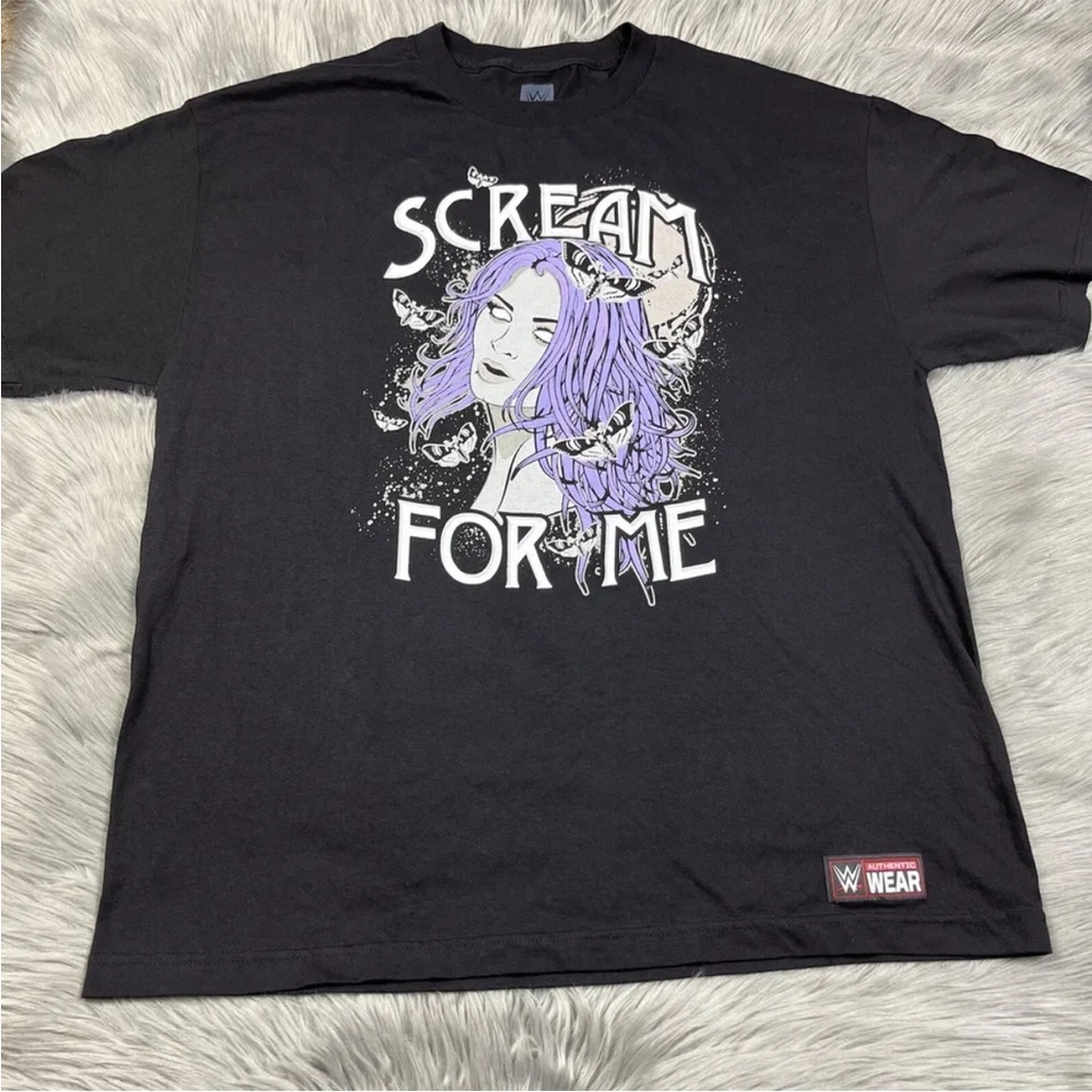 WWE Superstar Wrestling Paige Scream For Me Black T Shirt Size XL